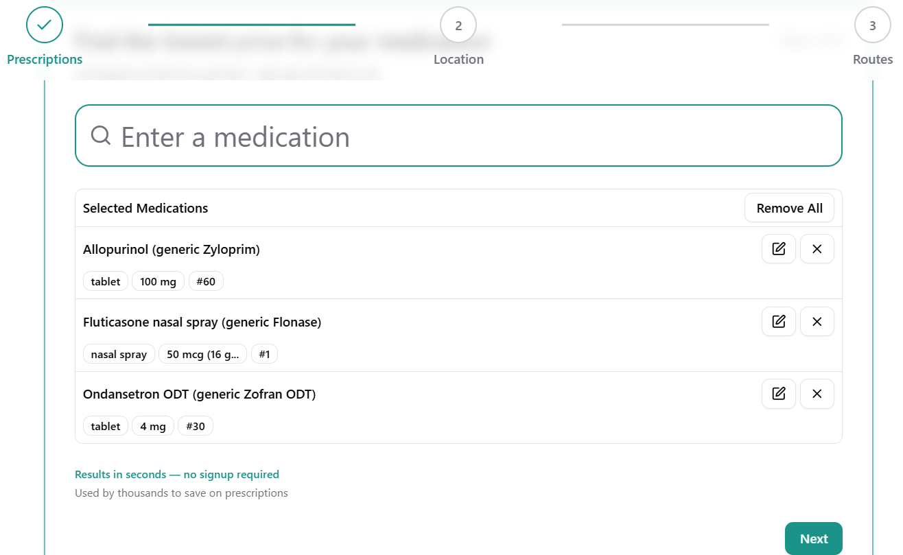 Example medication basket
